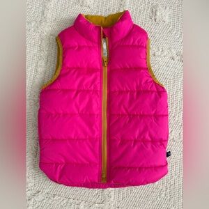GAP Fuchsia and Mustard Kids Puffer Vest